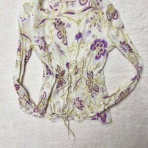marni vintage purple silk blouse